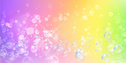 A background of soap bubbles with a sense of depth.