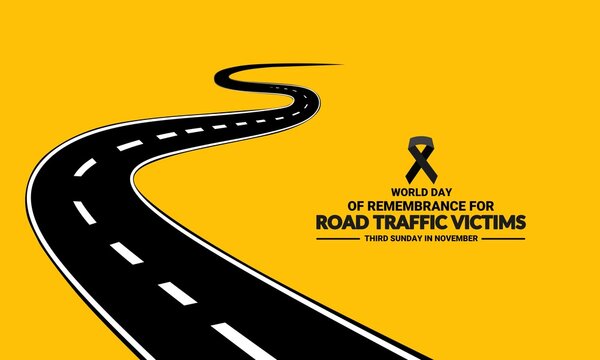 Vector illustration of the themed World Day of Remembrance for Road Traffic Victims' (WDOR).