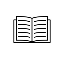 Book icon. isolated on white background. Flat design