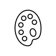 Palette icon. isolated on white background. Flat design