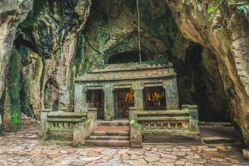 Huyen Khong Cave with shrines, Marble mountains. Danang , Vietnam