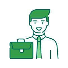 Finance manager color line icon. Pictogram for web page
