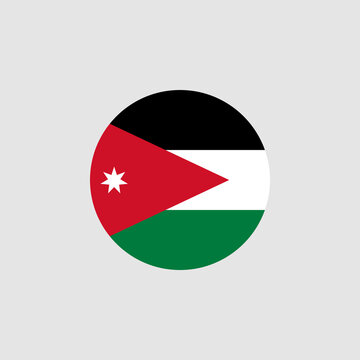 National Jordan flag, official colors and proportion correctly. Vector illustration. EPS10.