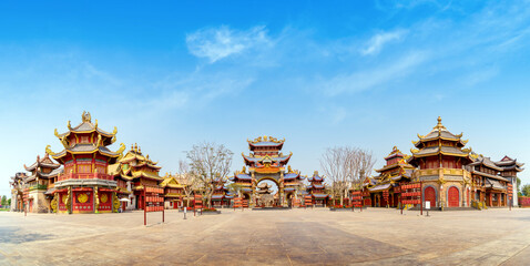 Chinese-style ancient architecture, Hainan, China.