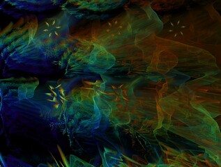 Imaginatory fractal background generated Image