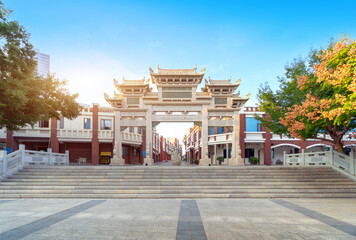 Obraz premium Art Arch, Chinese classical architectural style.