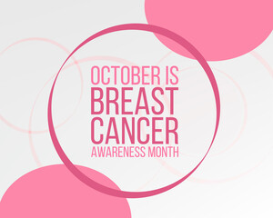 Breast Cancer awareness month poster. Vector illustration.