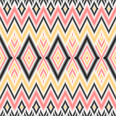 Traditional textile pattern, ethnic pattern on white background, ikat pattern 