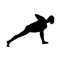 Yoga silhouette vector illustration black and white 