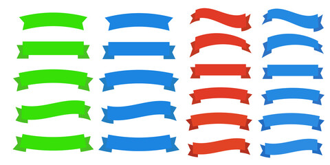 Cartoon banners and comic ribbons. Colored banner ribbon. Banner