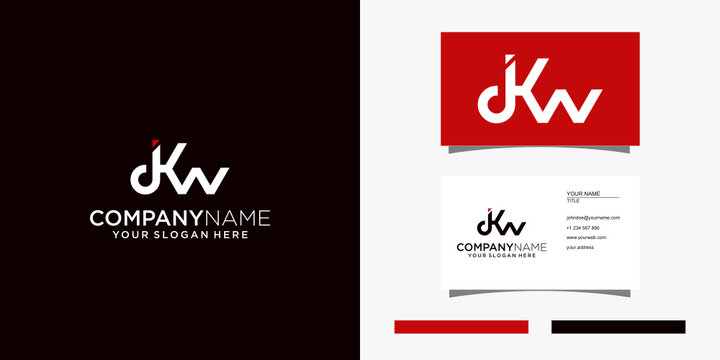 Premium Vector Abstract Initials J K W. JKW Logo Design And Business Card
