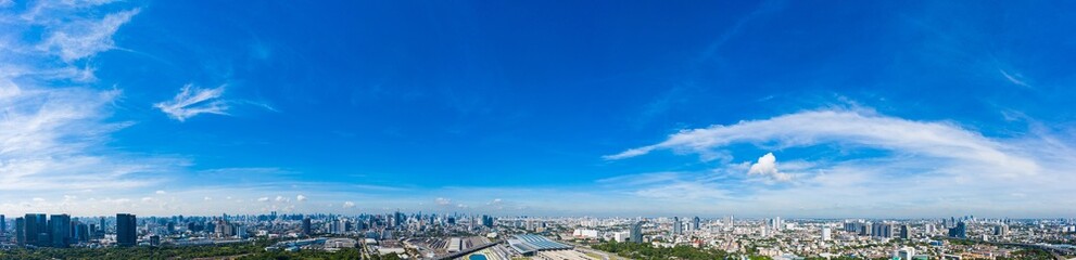 Supersize panorama blue sky with clouds on the sky as background © AU USAnakul