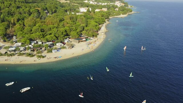 The beach in Orebic, Peljesac peninusla, Croatia
