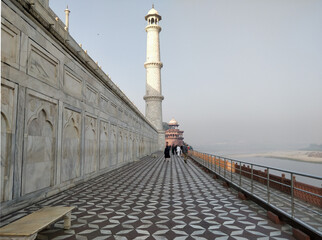 Back side of Taj mahal, Agra, Delhi, India