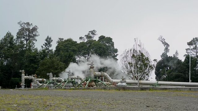 geothermal production wells at the wayang windu geothermal plant