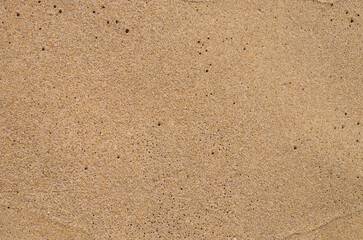 Fototapeta na wymiar Sand texture background. Sand on the beach after a wave