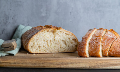 Fresh ciabatta is part of traditional Italian cuisine