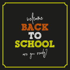 Back to school - colorful typographic design template