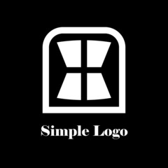 Vector design elements for your company logo, logo or window-shaped box icon, modern, simple and minimalist logotype, business company template