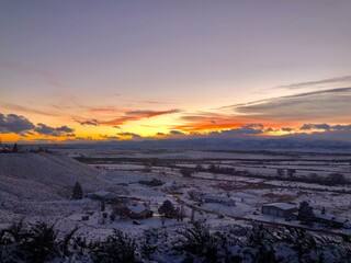 Snowy Sunset