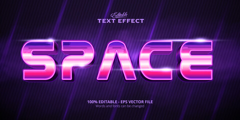Editable text effect, Space text