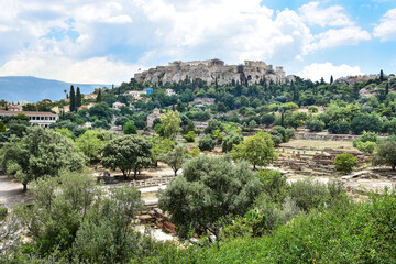 Fototapeta na wymiar beautiful view of the Acropolis of Athens, Greec