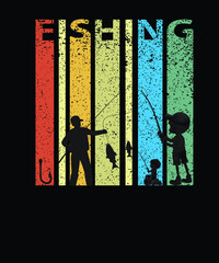Fishing t-shirt design with vector file