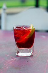 Negroni Drink in a table