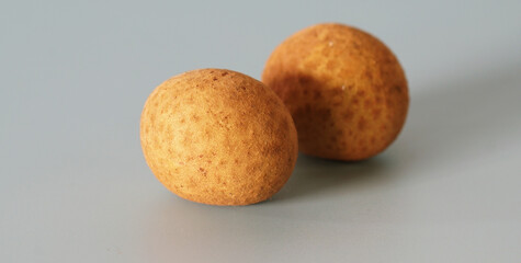 Fototapeta premium fresh longan isolated background. Asian fruit