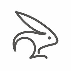 Rabbit Animal Logo or Icon