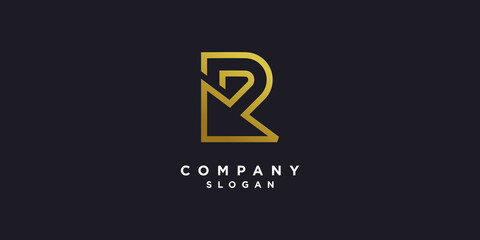 Letter R logo with modern unique style Premium Vector part 10