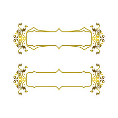 Luxury gold border concept vector isolated