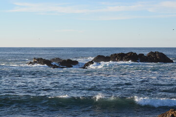 View of the ocean from 17 Mile Drive Monterey, California.