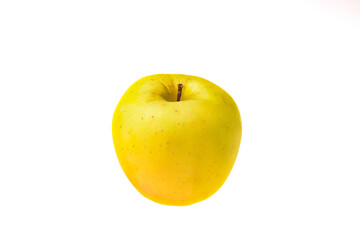 fresh yellow apple isolated on white background