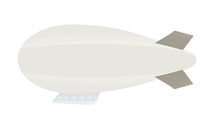 White air ship. vector illustration