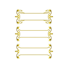 Luxury gold linear border design vector
