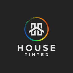 initial H logo in the shape of a house