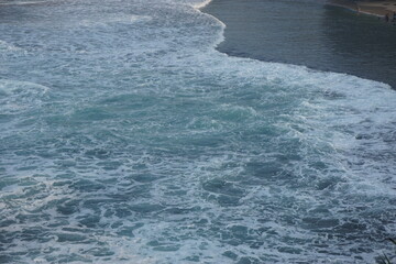 Mesra beach with a natural background. Mesra means intimate. Mesra beach also known as kukup beach or ngrawe beach