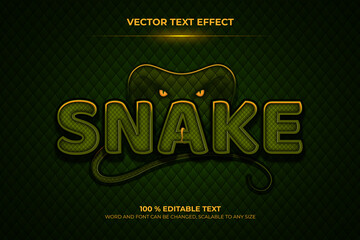 Snake editable 3d text effect with animal backround style