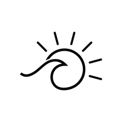 Sunrise or Sunset icon vector design illustration. Sunset logo vector. Sunrise simple sign. Sunrise or Sunset symbol for logo, business, website, template, app, UI