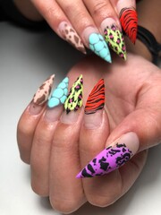 Design acrylic nails