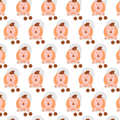 Cartoon seamless animal chick design