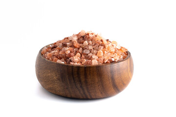 Himalayan Sea Salt on a Isolated White Background