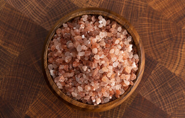 Himalayan Sea Salt on Wooden Butcher Block