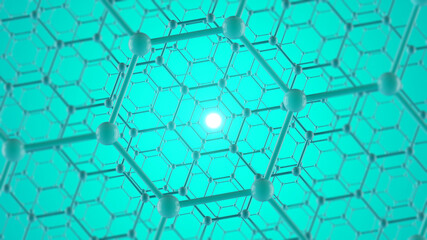 The shape structure of nanotechnology,Nanotechnology of the future,abstract background nanotechnology,3d rendering