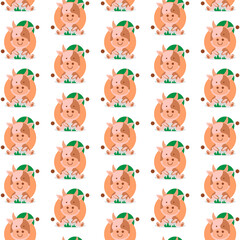 Cartoon seamless animal cow design