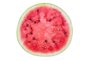Cut natural watermelon on a white background