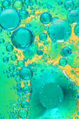 oil bubbles on glass