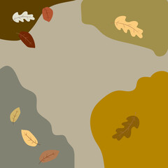 Trendy abstract square art template with floral and geometric elements. Suitable for social media posts, mobile apps, banners design and web/internet ads.