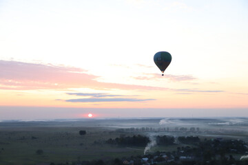 hot air balloon flying in the sky